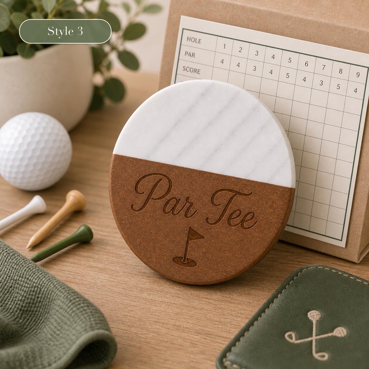 Golf Marble & Wood Coasters product image 7