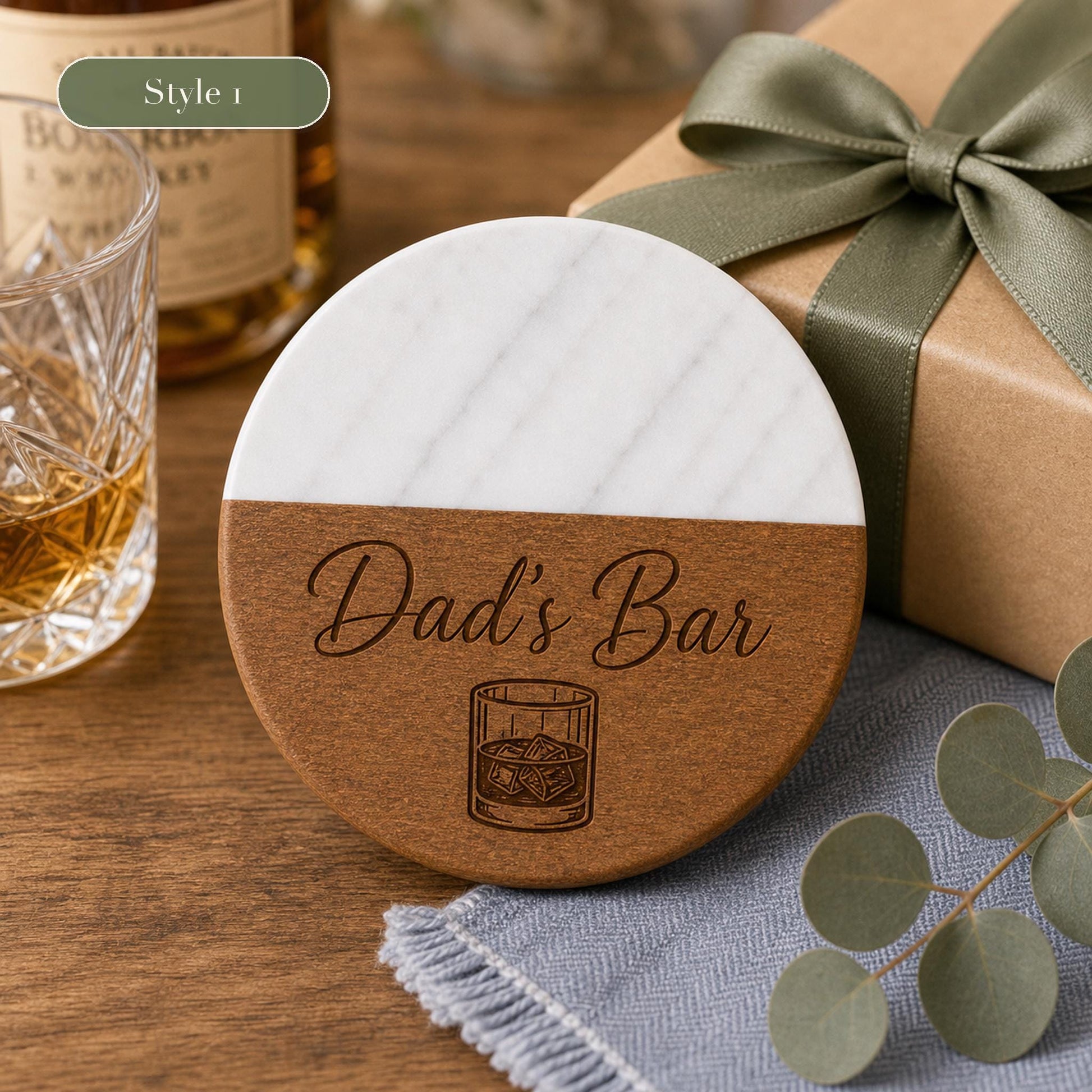 Marble & Wood Coasters for Dad product image 5