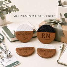 Nurse Marble & Wood Coasters