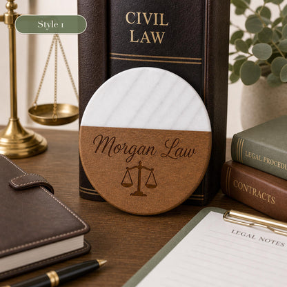 Lawyer Marble & Wood Coasters product image 5