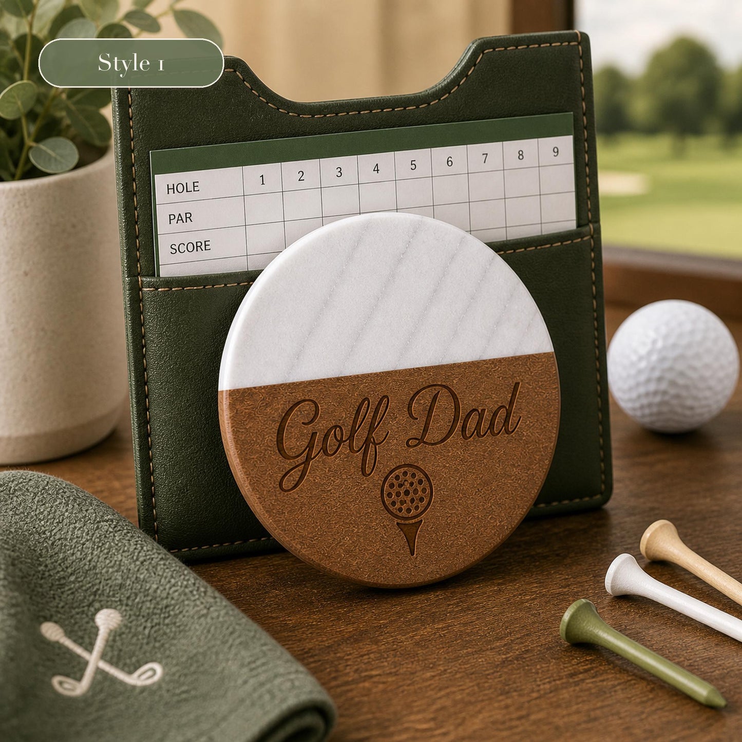 Golf Marble & Wood Coasters product image 5