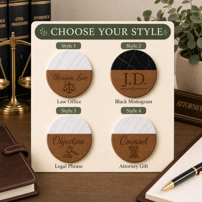 Lawyer Marble & Wood Coasters product image 3