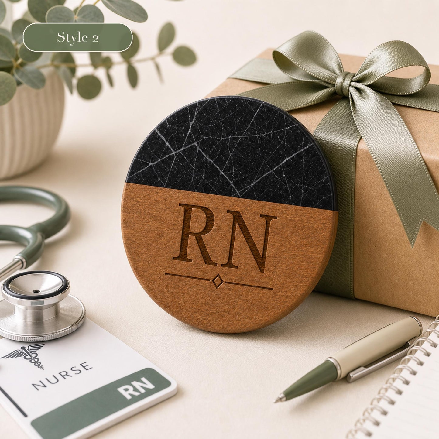 Nurse Marble & Wood Coasters product image 6