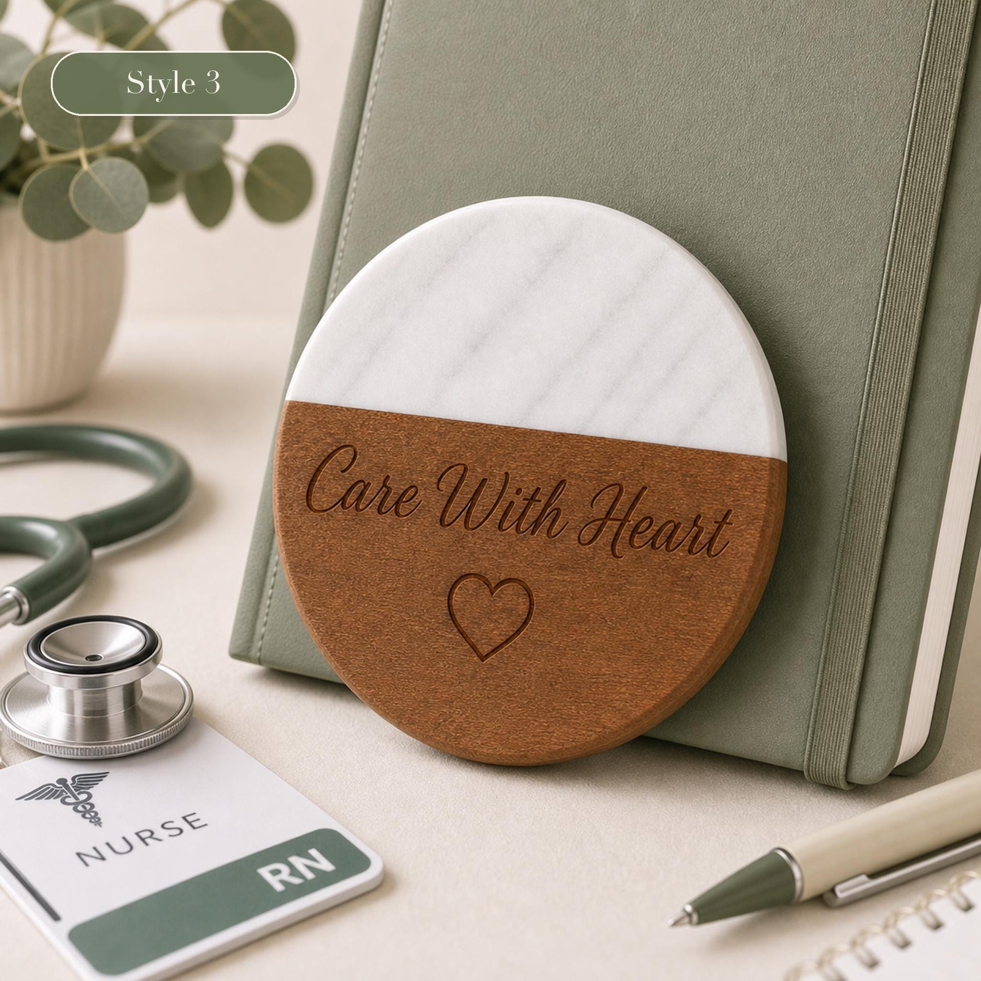 Nurse Marble & Wood Coasters product image 7