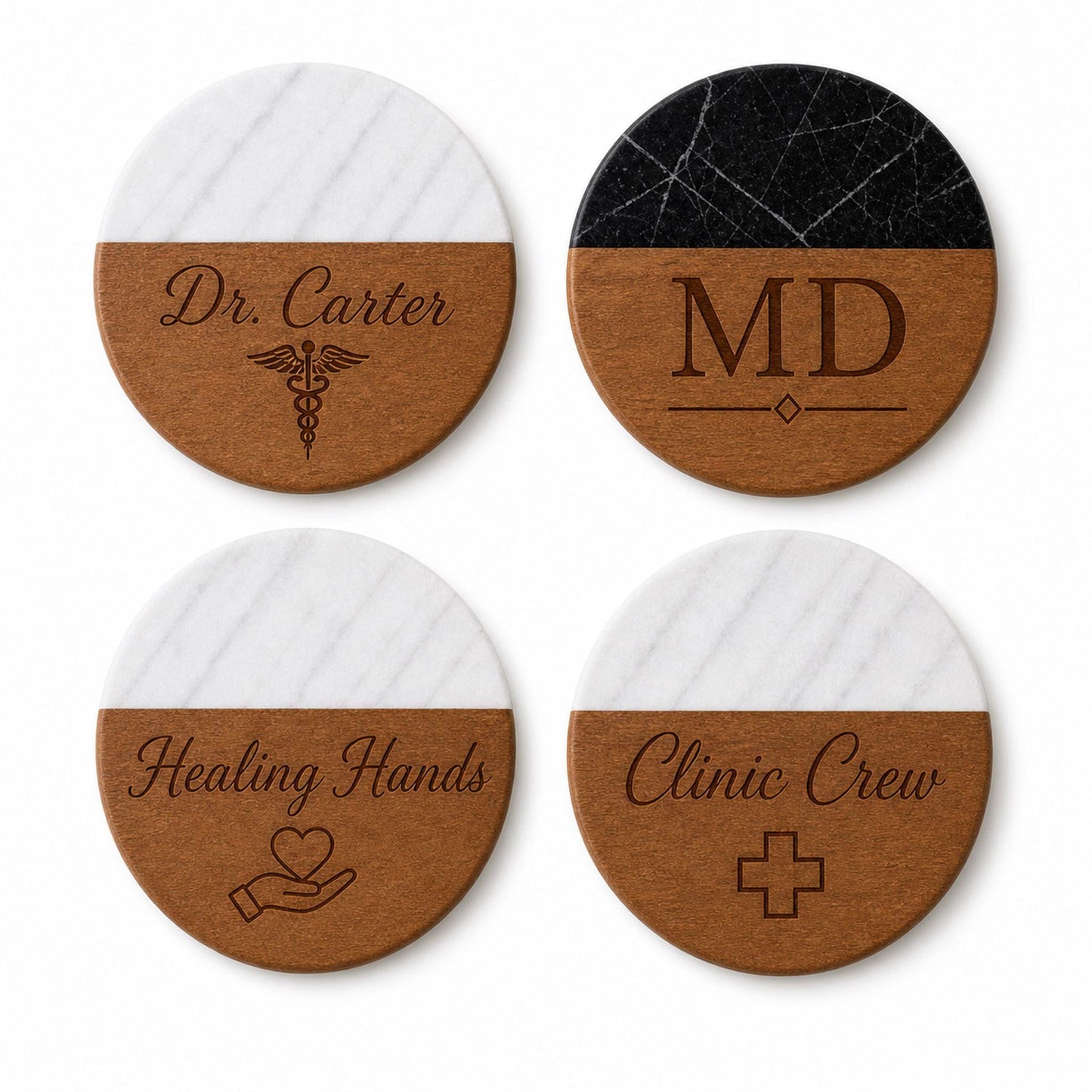 Doctor Marble & Wood Coasters product image 2