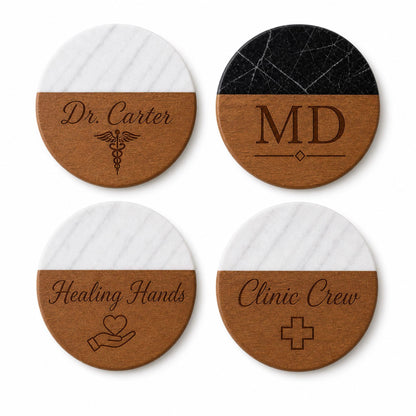 Doctor Marble & Wood Coasters product image 2