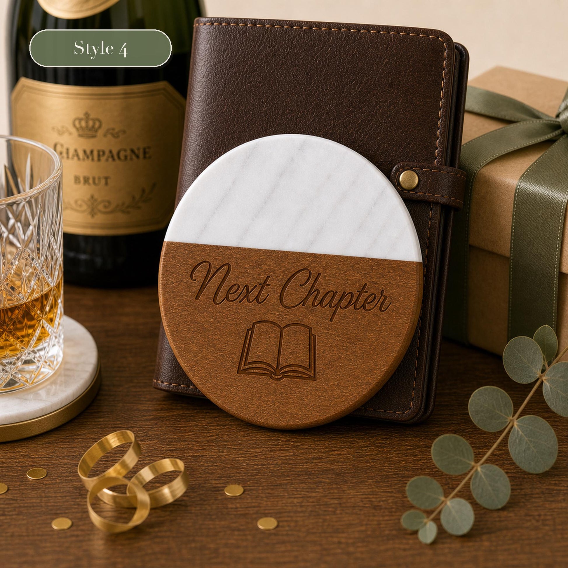Retirement Marble & Wood Coasters product image 8