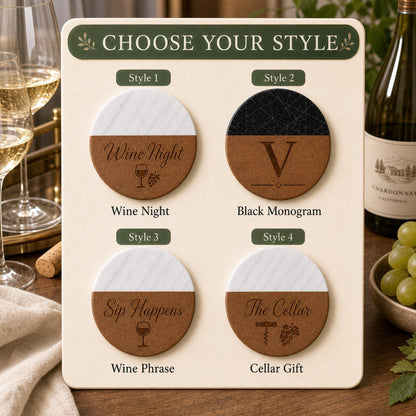 Wine Marble & Wood Coasters product image 3