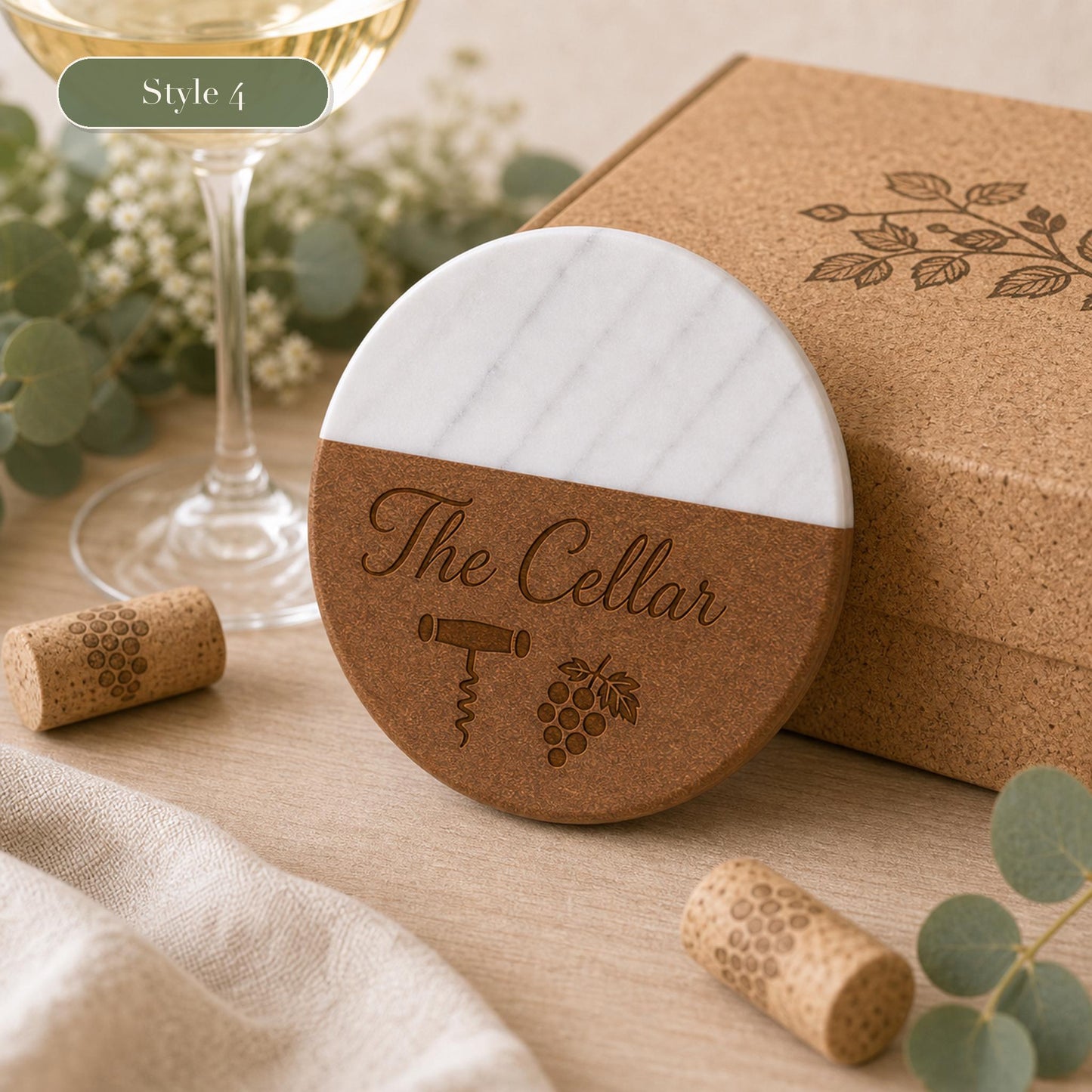 Wine Marble & Wood Coasters product image 8