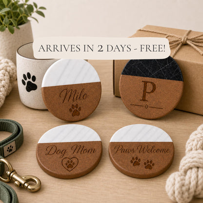 Pet Marble & Wood Coasters