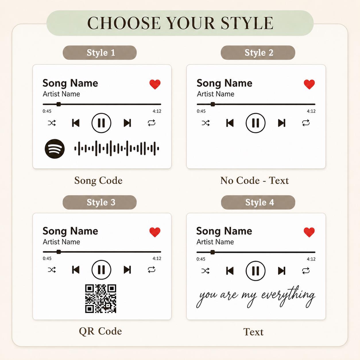 Song Code Plaque