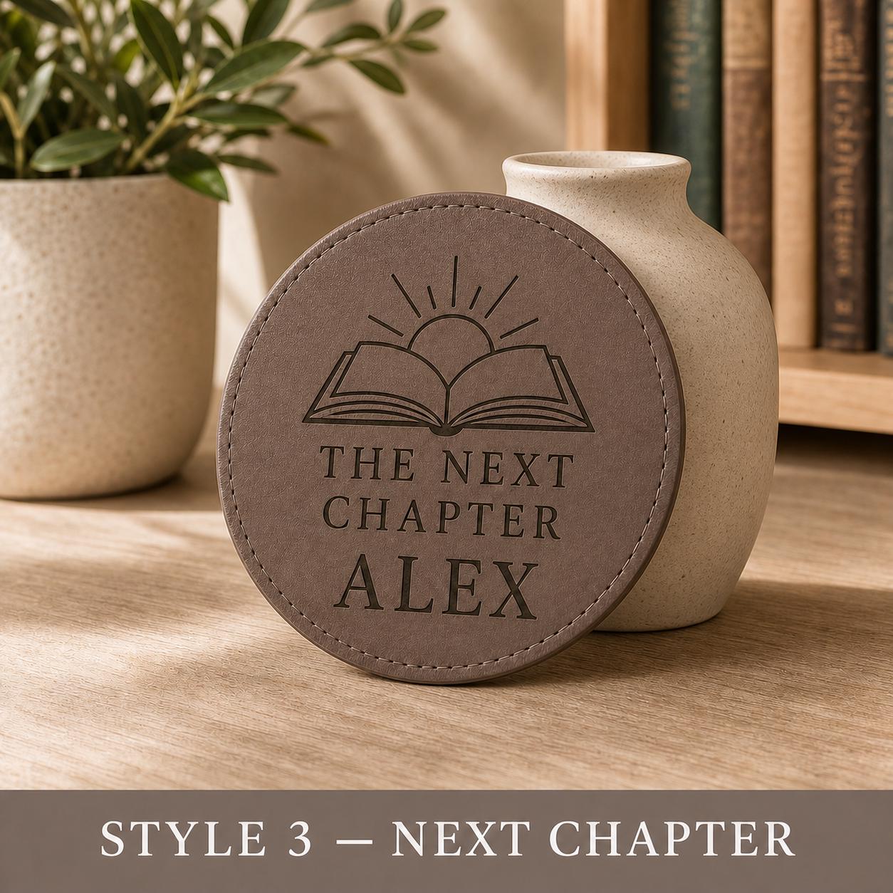 Style 3 retirement leather coasters