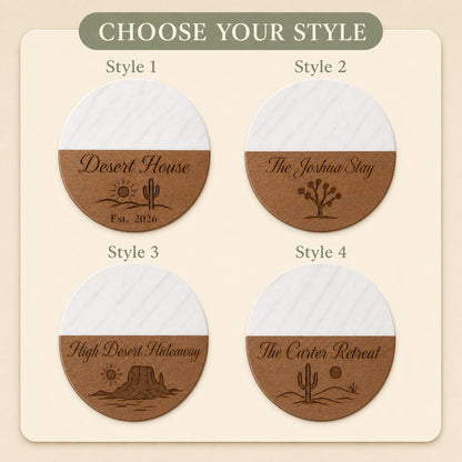 Desert House Marble & Wood Coasters product image 3
