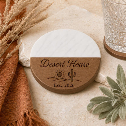 Desert House Marble & Wood Coasters product image 5