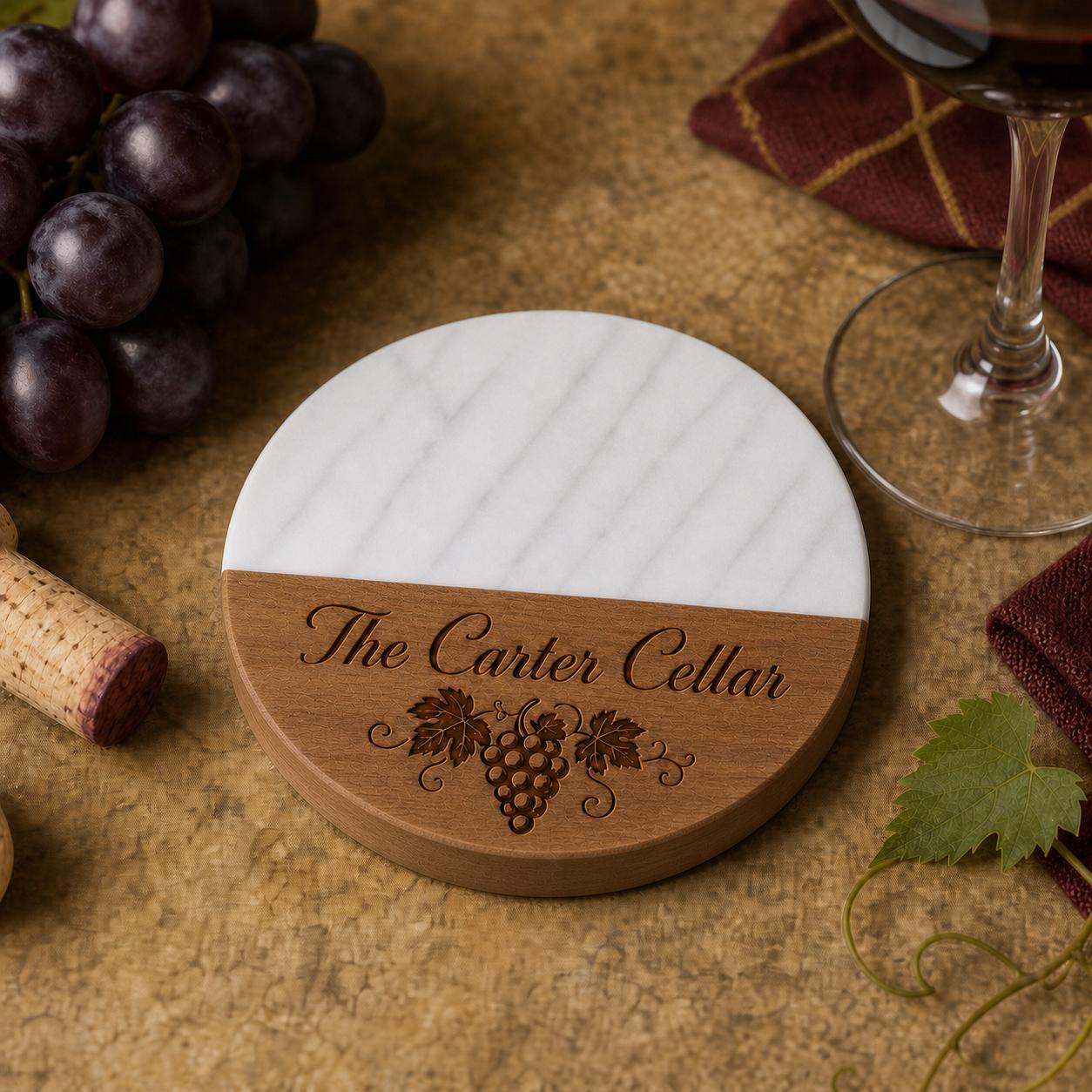 Wine Country Marble & Wood Coasters product image 8