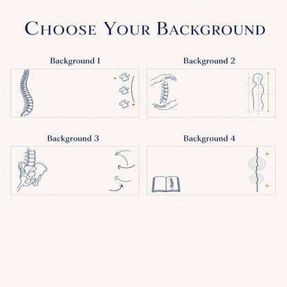 Four profession-inspired backgrounds for the chiropractor acrylic nameplate