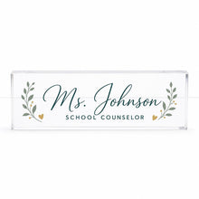 School Counselor Freestanding Acrylic Nameplate