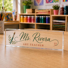 Art Teacher Freestanding Acrylic Nameplate