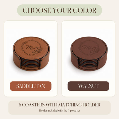 Four engraving styles for teacher leather coasters