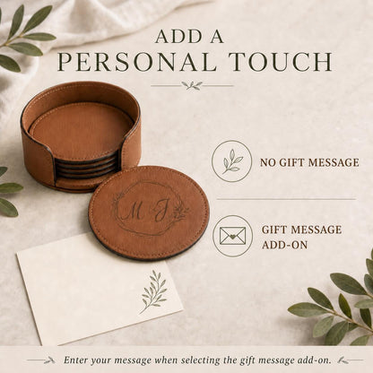 Engraved Leatherette Coaster Set product image 10