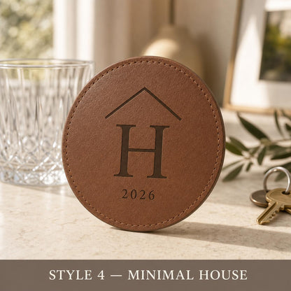 Style 4 new home leather coasters