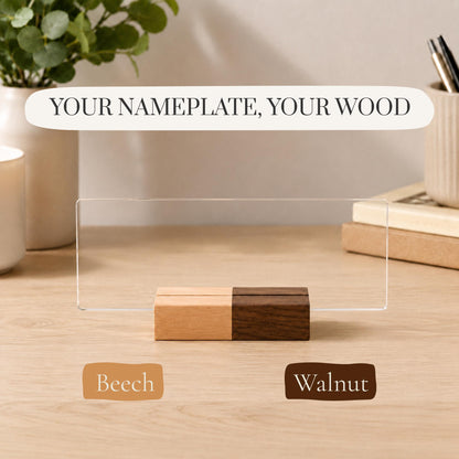 Personalized architect acrylic nameplate design example