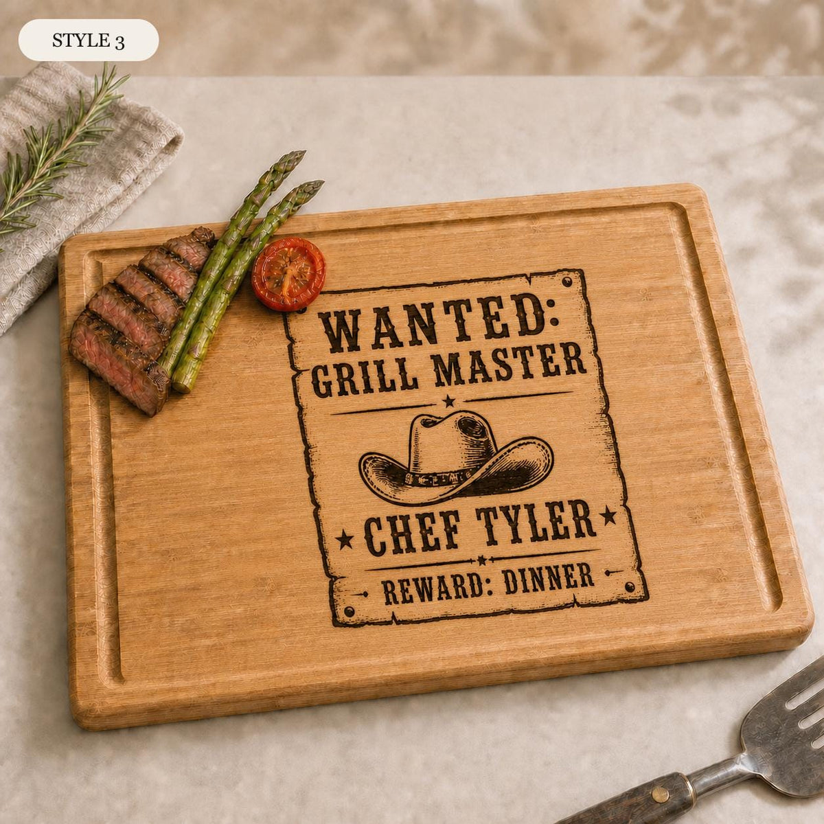Cowboy BBQ Bamboo Cutting Board product image 11