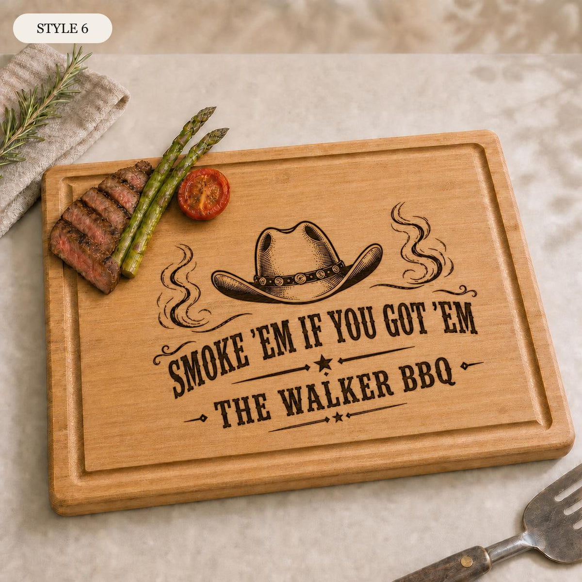 Cowboy BBQ Bamboo Cutting Board product image 14