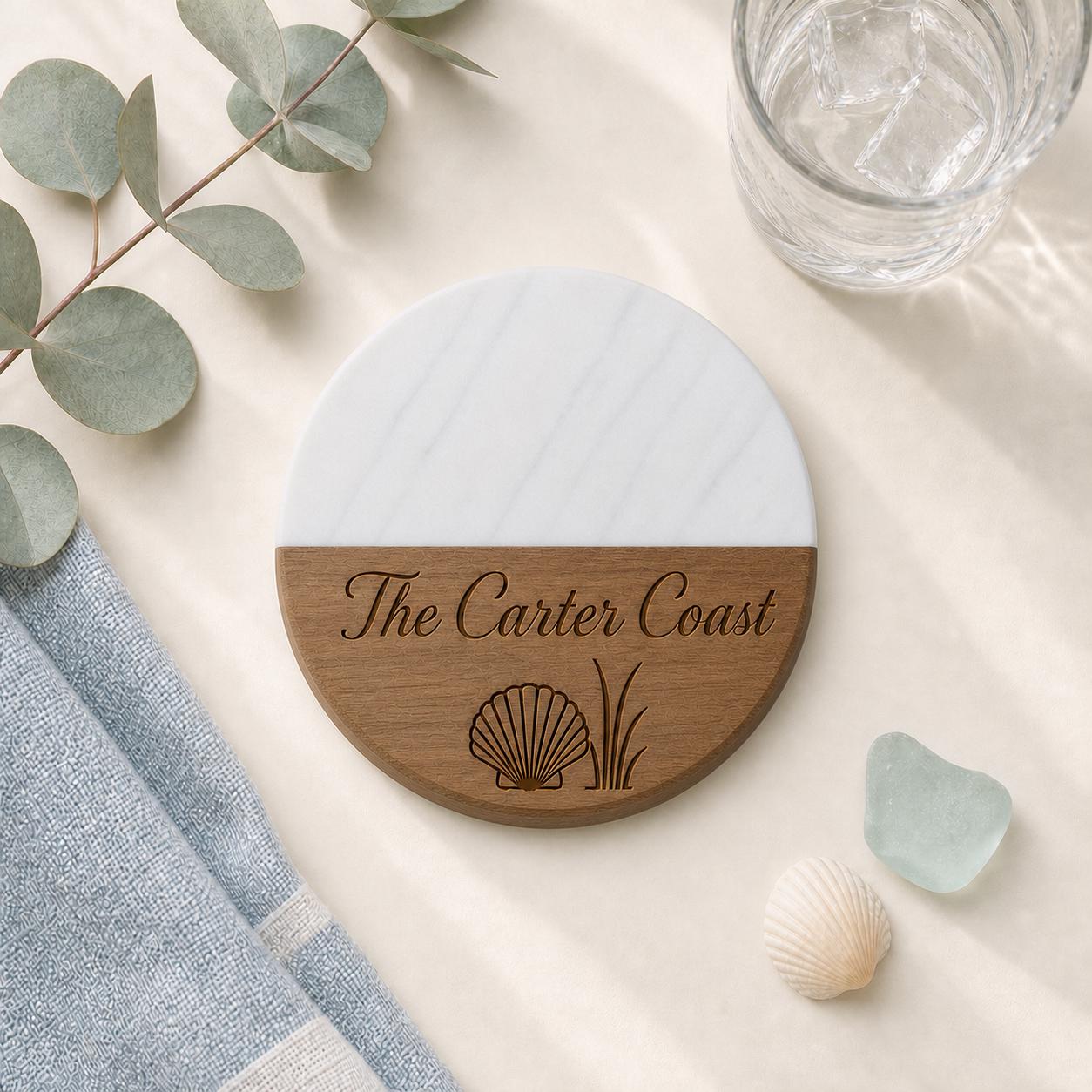 Beach House Marble & Wood Coasters product image 8