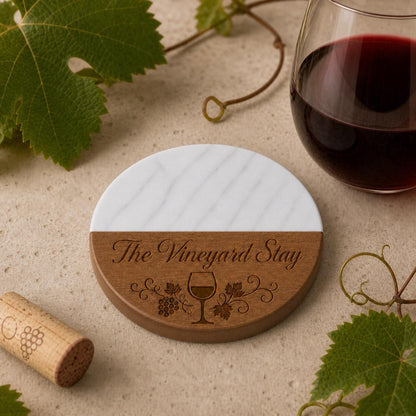 Wine Country Marble & Wood Coasters product image 6