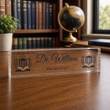 Principal Freestanding Acrylic Nameplate