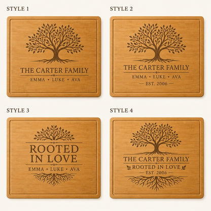 Family Tree Bamboo Cutting Board product image 3