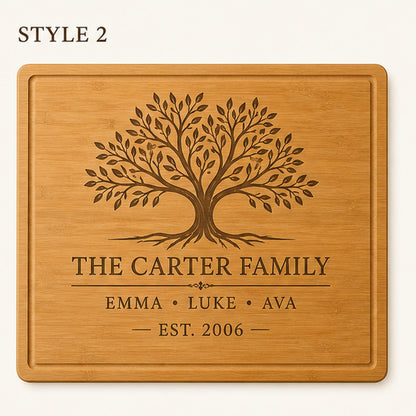Family Tree Bamboo Cutting Board product image 5