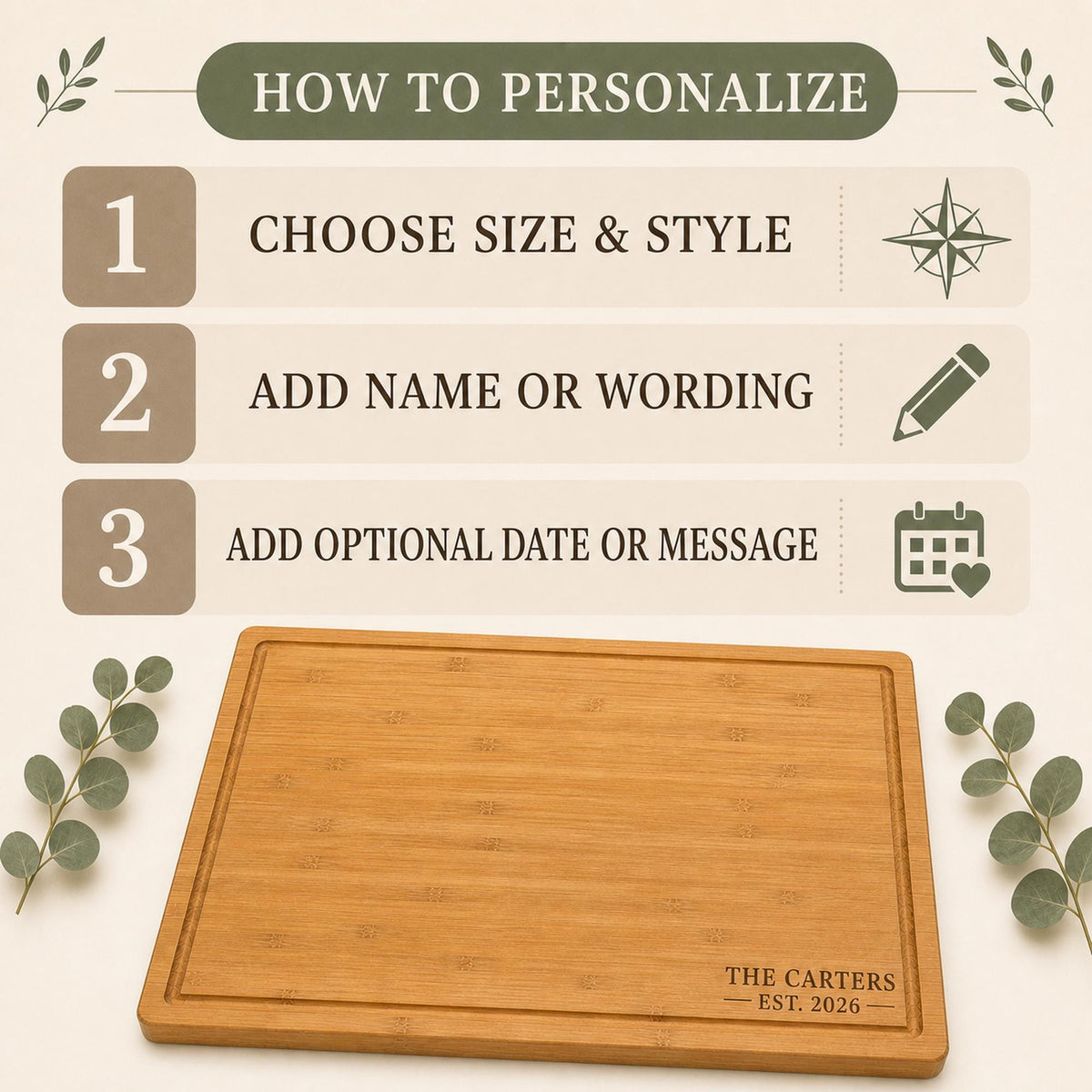Our First Home Bamboo Cutting Board product image 9