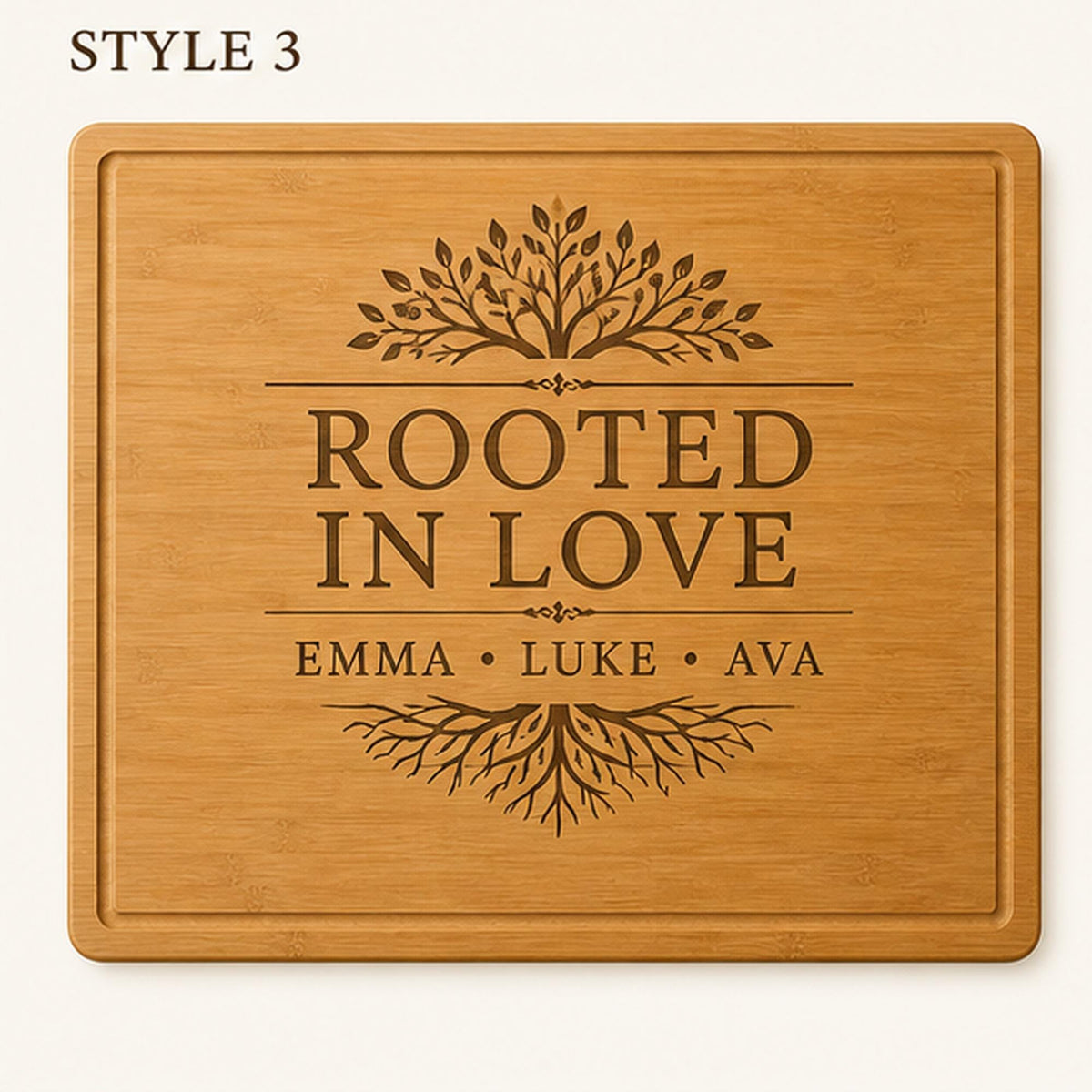 Family Tree Bamboo Cutting Board product image 6