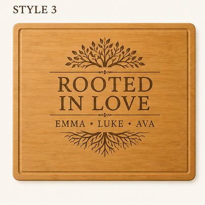 Family Tree Bamboo Cutting Board product image 6