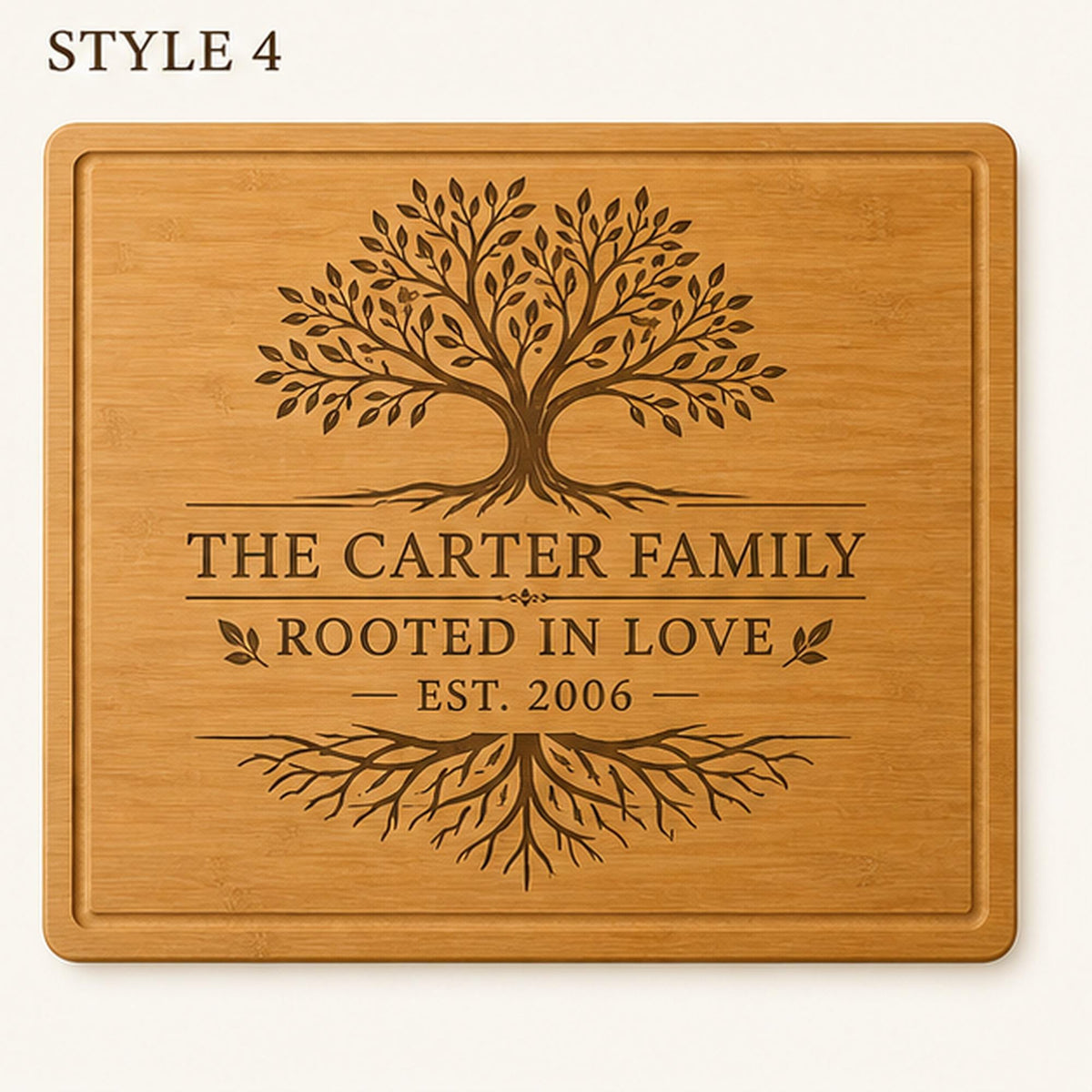 Family Tree Bamboo Cutting Board product image 7