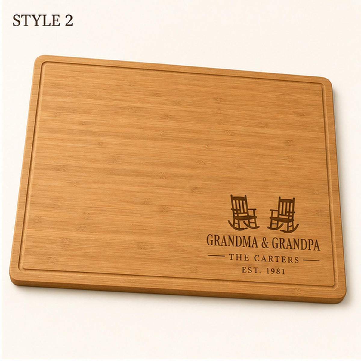 Grandparents Bamboo Cutting Board product image 5