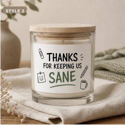 Style 2 funny boss candle with office doodles