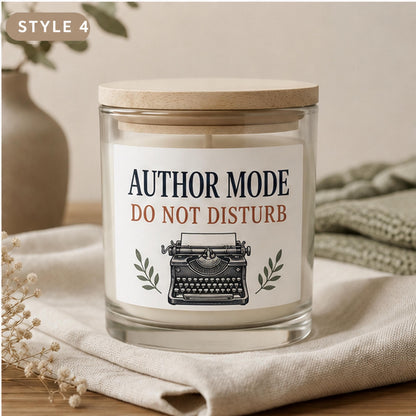 Style 4 Author Mode candle with typewriter