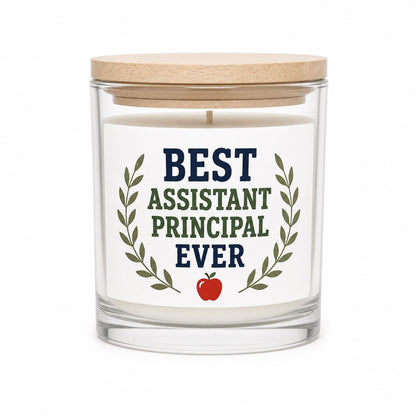 Assistant principal candle on a clean white background