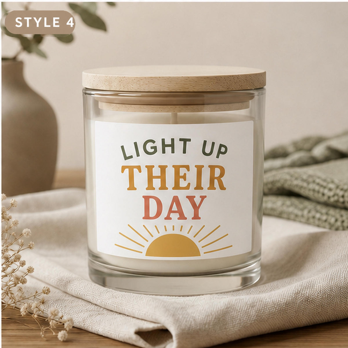 Style 4 custom message candle design