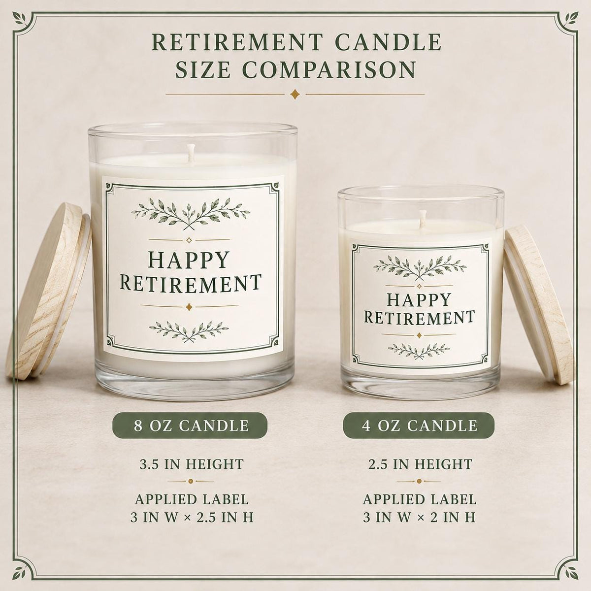 Retirement — 8oz/4oz comparison