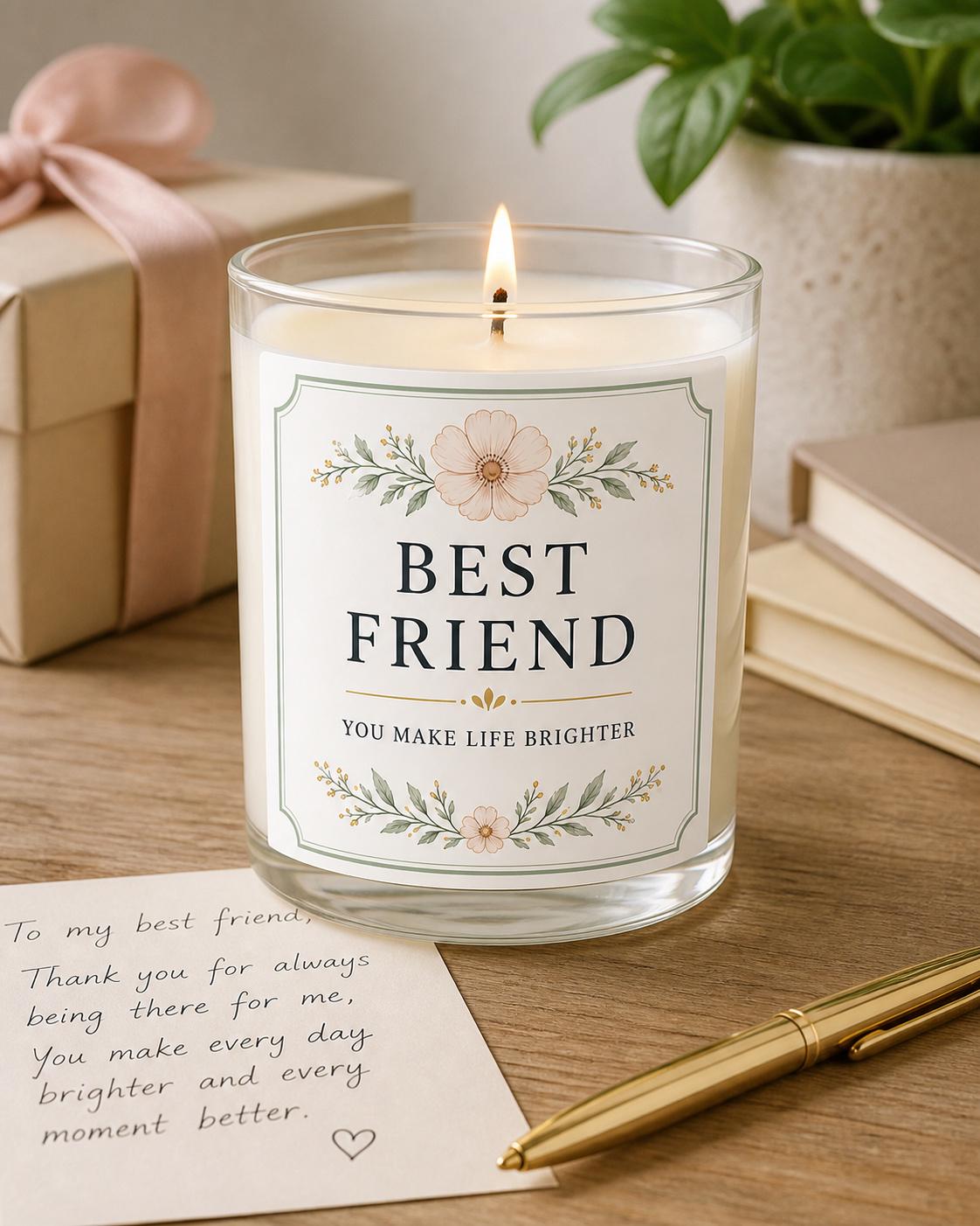 Best-Friend Appreciation Candle — staged image 1