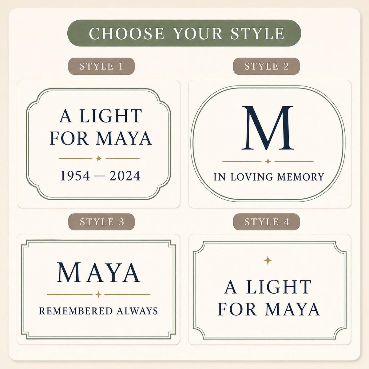 Personalized Memorial Candle, Custom Name and Dates Remembrance Gift, 4 oz or 8 oz — style picker