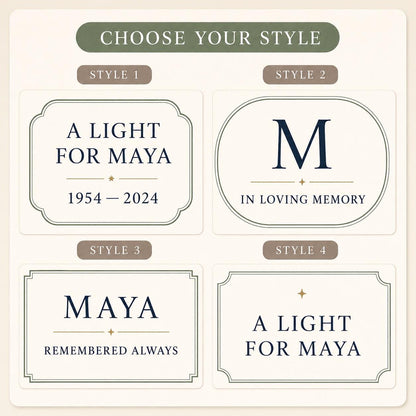 Personalized Memorial Candle, Custom Name and Dates Remembrance Gift, 4 oz or 8 oz — style picker