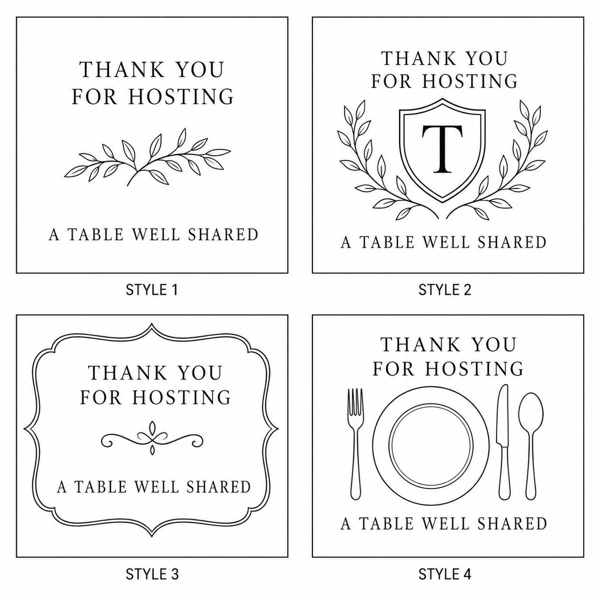 Dinner Party Hostess Thank-You Candle — style picker