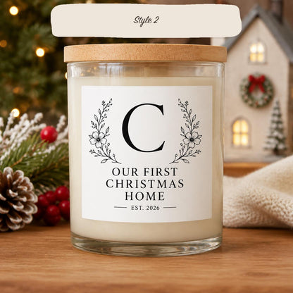 First Christmas in Our New Home Candle — Style 2