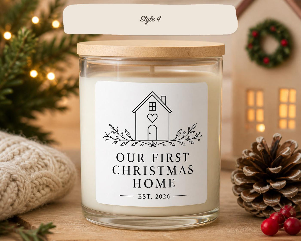 First Christmas in Our New Home Candle — Style 4