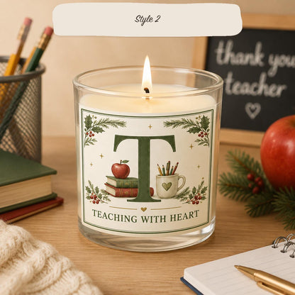 Christmas teacher gift candle — Style 2